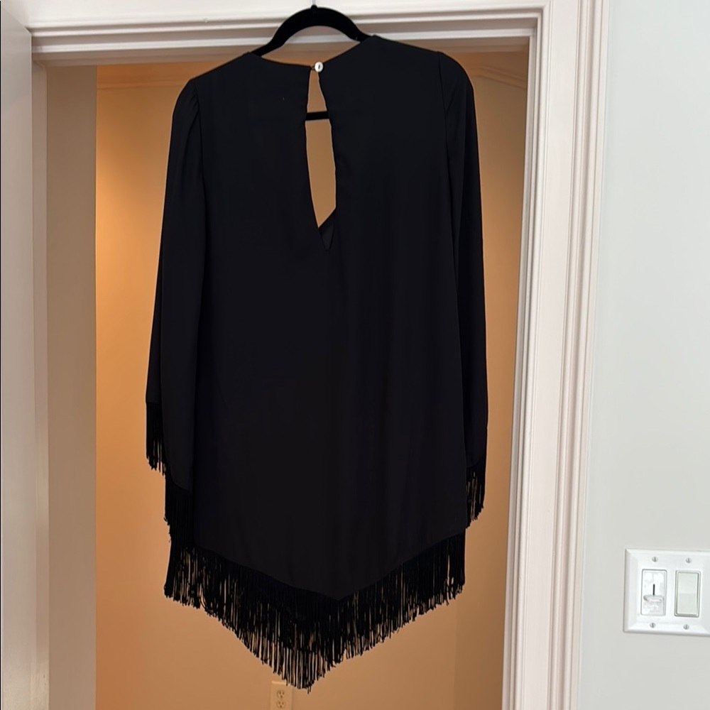Show Me Your MuMu Black Rodeo Fringe Mini Dress - Picture 2 of 3